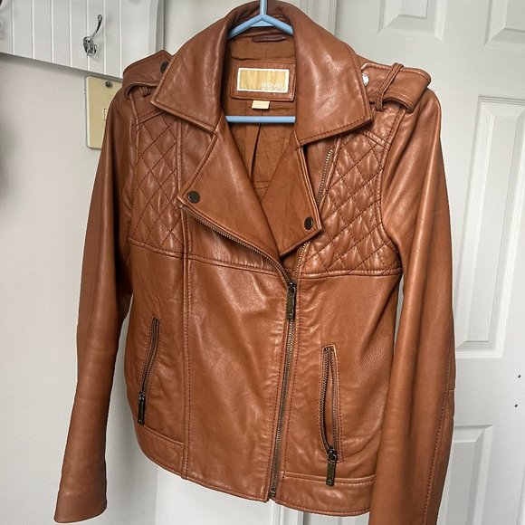 Michael Kors Leather Jacket Size S - Picture 2 of 9